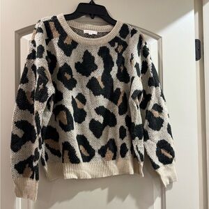 GB girls Leopard Print Sweater xl